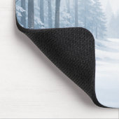 Tapis De Souris Serene Winter Forest Mouse Pad (Coin)