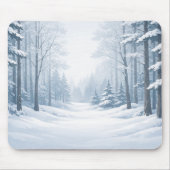 Tapis De Souris Serene Winter Forest Mouse Pad (Devant)