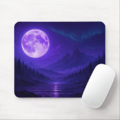Tapis de souris Sérénité de la Lune Violette – Mon (Avec souris)