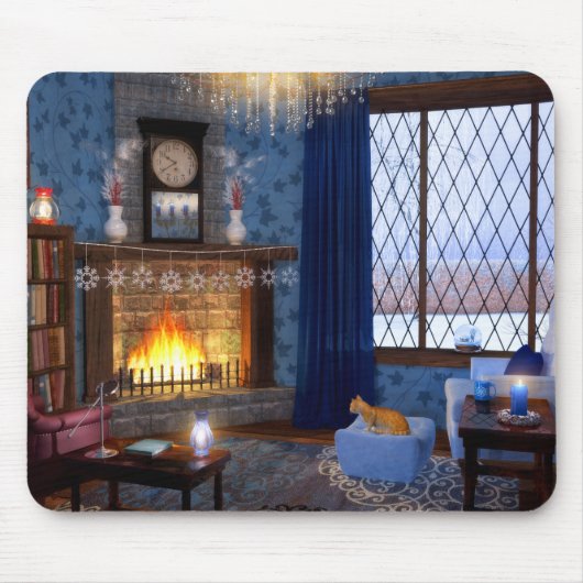 Tapis De Souris Sérénité hivernale Mousepad (Devant)