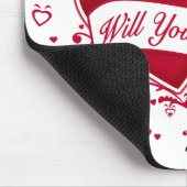 Tapis De Souris Serez-Vous À Moi ? Cœurs rouges (Coin)