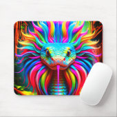 Tapis De Souris Serpent arc-en-ciel (Avec souris)