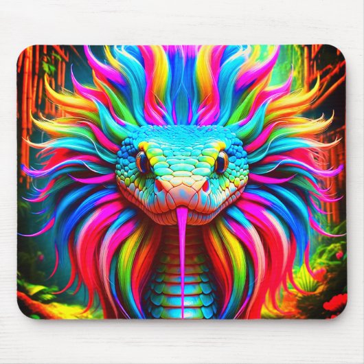 Tapis De Souris Serpent arc-en-ciel (Devant)