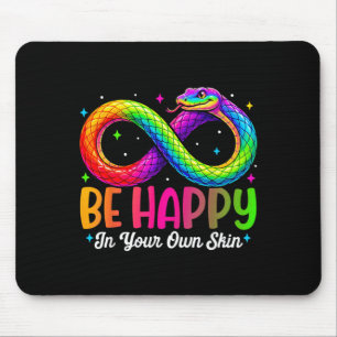 Tapis De Souris Serpent Arc-en-Ciel Soyez Heureux Création de Sens