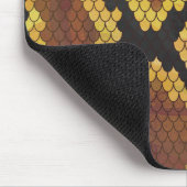 Tapis De Souris Serpent Brown et impression or (Coin)