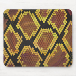 Tapis De Souris Serpent Brown et impression or