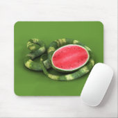 Tapis De Souris Serpent de pastèque vert (Avec souris)