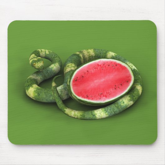 Tapis De Souris Serpent de pastèque vert (Devant)