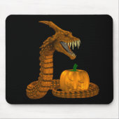 Tapis De Souris Serpent D'Effroi Protégeant Un Citrouille (Devant)