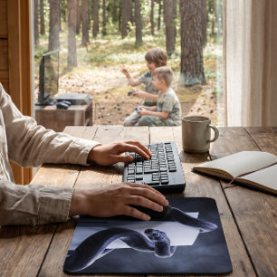Tapis De Souris Serpent et console de jeu regard intense