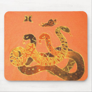 Tapis De Souris Serpent et papillon Mousepad - lissez