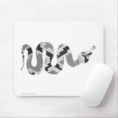 Tapis De Souris Serpent gris et silhouette gris clair (Avec souris)