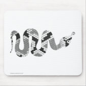 Tapis De Souris Serpent gris et silhouette gris clair (Devant)