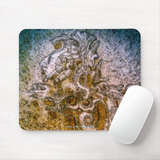 Tapis De Souris SERPENT MAYEN DIEU Art ancien Mousepad (Avec souris)