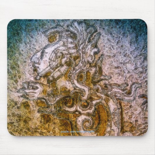 Tapis De Souris SERPENT MAYEN DIEU Art ancien Mousepad (Devant)