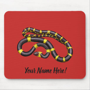 Tapis De Souris Serpent noir et jaune