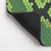 Tapis De Souris Serpent noir et vert (Coin)