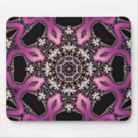 Serpent rose Fractal Mandala Mousepad