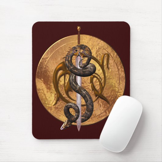 Tapis De Souris Serpent sur une épée (Avec souris)