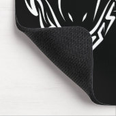 Tapis De Souris Serpent tribal noir et blanc (Coin)