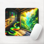 Tapis De Souris Serpent vert (Avec souris)