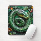 Tapis De Souris Serpent vert (Avec souris)