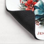 Tapis De Souris Serre de pin avec Noël Holly Festif (Coin)