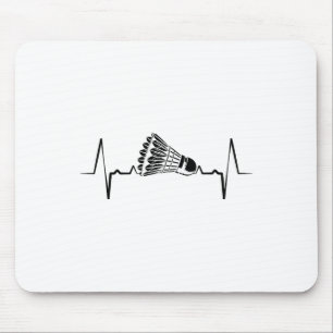 Tapis De Souris Service Avec Un Smash Badminton Player Navette Rac