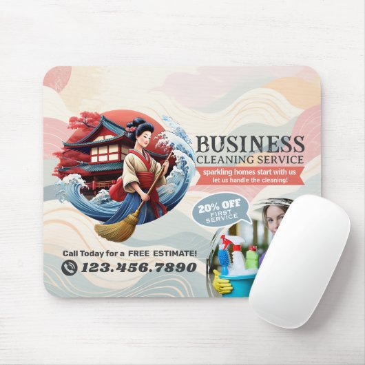 Tapis De Souris Service de nettoyage de maison moderne ménage (Avec souris)