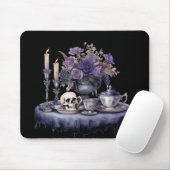 TAPIS DE SOURIS SERVICE DE THÉ GOTHIQUE AVEC VASE DE FLEURS (Avec souris)