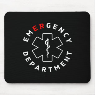 Tapis De Souris Service D'Urgence Er Rn Infirmière Retro Soins De
