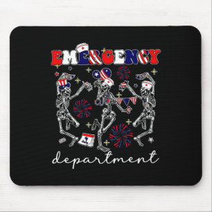 Tapis De Souris Service d'urgence Skeleton Danser Er Nurse 4e