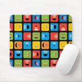 Tapis De Souris Sesame Street Cubed Visages Motif (Avec souris)