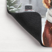Tapis De Souris Setter Irlandais Avec Snowman (Coin)