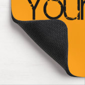 Tapis De Souris SEULEMENT COULEUR / orange + votre texte (Coin)