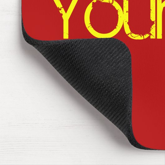 Tapis De Souris SEULEMENT COULEUR / rouge + votre texte (Coin)