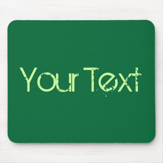 Tapis De Souris SEULEMENT COULEUR / vert foncé + votre texte (Devant)