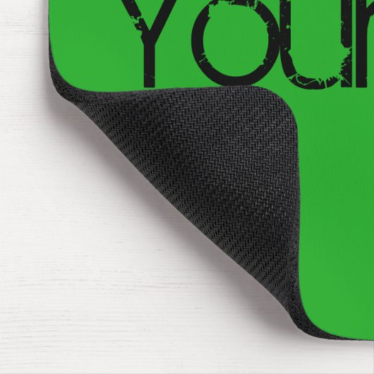 Tapis De Souris SEULEMENT COULEUR / vert herbe + votre texte (Coin)