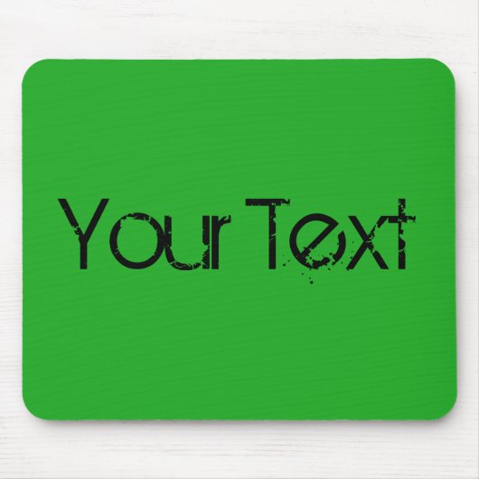 Tapis De Souris SEULEMENT COULEUR / vert herbe + votre texte (Devant)