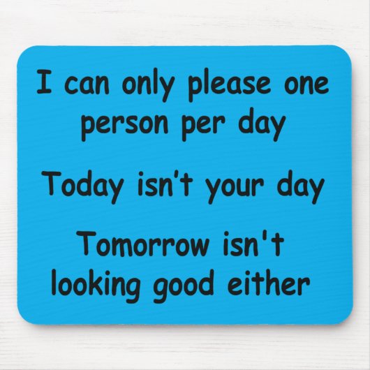 Tapis De Souris Seulement une personne (Devant)