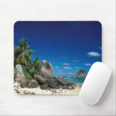 Tapis De Souris Seychelles, île de Mahé, plage d'Anse Royale. (Avec souris)