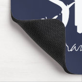 Tapis De Souris SFO San Francisco Typographie Bleue (Coin)