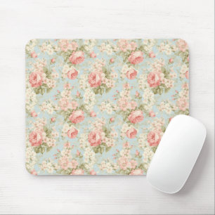Tapis De Souris Shabby Chic Vintage Roses Florales Rose Pâle