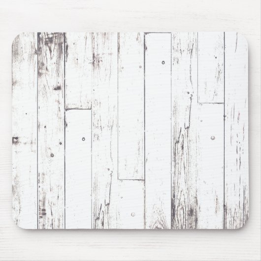 Tapis De Souris Shabby Chic White Wood Rustic Farmhouse (Devant)