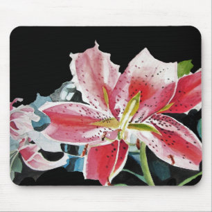 Tapis De Souris Shabby Lillies Art Computer Mouse Mat Pad