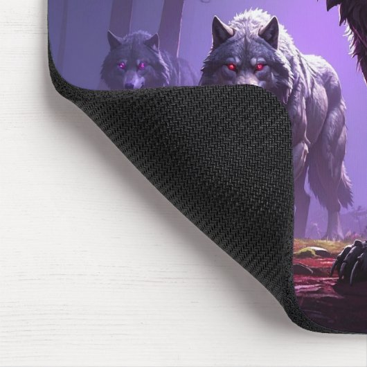 Tapis De Souris Shadowfang Pack – Midnight Wolves Fantasy Mousepad (Coin)
