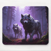 Tapis De Souris Shadowfang Pack – Midnight Wolves Fantasy Mousepad (Devant)