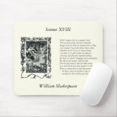 Tapis De Souris Shakespeare Sonnet # 18 (Avec souris)