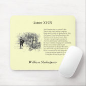Tapis De Souris Shakespeare Sonnet # 18 (Avec souris)