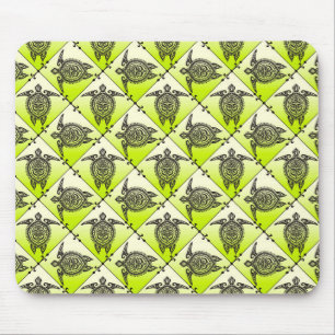 Tapis De Souris Shamanic Tortues de mer Motif - vert